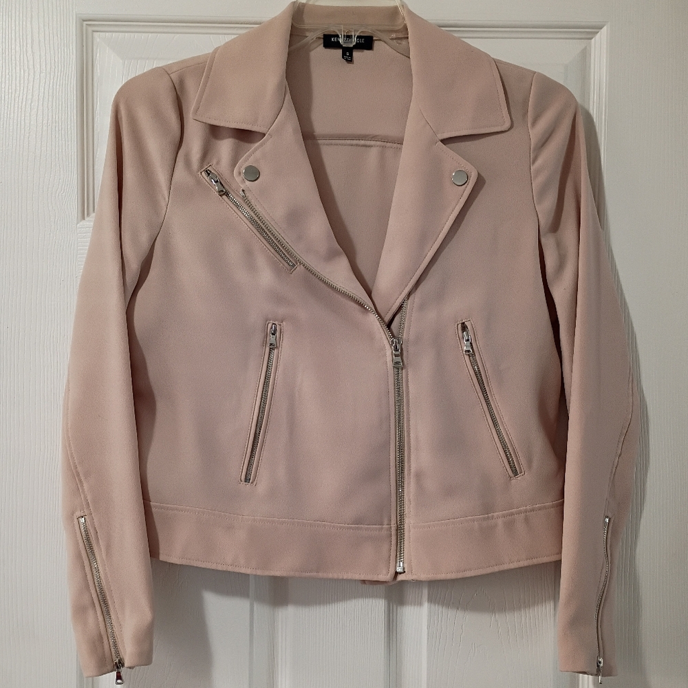 Kenneth Cole Pinkish-Nude Moto Jacket Size S - Picture 2 of 9